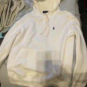 White Polo Ralph Lauren Fleece Hoodie
